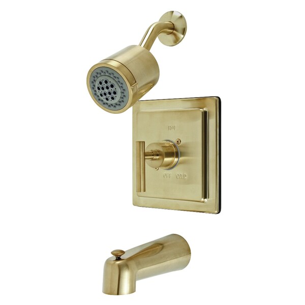 Kingston Brass KB4657CML Single-Handle Tub and Shower Faucet, Brushed Brass KB4657CML - main